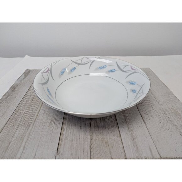 Vintage Valmont Royal Wheat Platinum Trim China Round Serving Bowl - Picture 1 of 5
